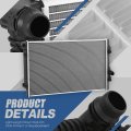 Dpi 13703 Factory Style 1-row Cooling Radiator Compatible With Vw Golf Gti Tiguan 1 8t 2 0l 2015-2022 Aluminum Core