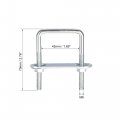 Uxcell Square U-bolts 1-5 8 42mm Inner Width Carbon Steel M6 With Nuts Frame Plate Round Washers