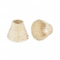 Aspen Creative 51002-2 Empire Clip-on Chandelier Lamp Shade Natural Palm Leaf 3 Top X 6 Bottom 4 Slant Height Set Of 2 