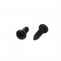 Uxcella 2mm X 6mm Male Thread Phillips Round Head Metal Self Tapping Screw Black 300 Pcs