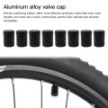 8x Car Bike Tire Valve Stem Caps Anodized Aluminum Corrosion Resistant Cover Black