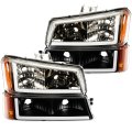 Led Headlight For 03-07 Chevy Chevrolet Avalanche Silverado 1500 2500 3500 Tube Bar Drl Bumper Lamps Parking Lights Headlamps 