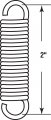 Handyman Springs Sp 9609 Extension Spring Steel Construction Nickel-plated Finish 0 062 Ga X 7 16 In Single Loop Open 2 Pack