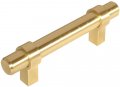 Cosmas 5 Pack 161-3bb Brushed Brass Euro Style Cabinet Bar Handle Pull 3 Inch 76mm Hole Centers 