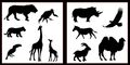Auto Vynamics Stickerpack-animals-africa-10-gbla Gloss Black Vinyl Detailed Animals Of Africa Sticker Pack Features Everything 