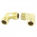 Water Fuel Pipe 90 Deg 3 8 Bsp Male To Metal Elbow Fitting 2 Pcs 