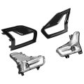 Hecasa Pair Led Fog Light Bezel For 2019-2020d Fusion Replacement For Fo2593252 Fo2592252 Lamp Kit Set Front Bumper Trim Cover 