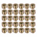 Uxcell Furniture Threaded Insert Nuts Zinc Alloy M8 Internal Threads 10mm Length 30pcs
