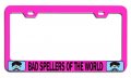 Bad Spellers Of The World Geek Pn Steel Auto Suv License Plate Frame Tag Holder 