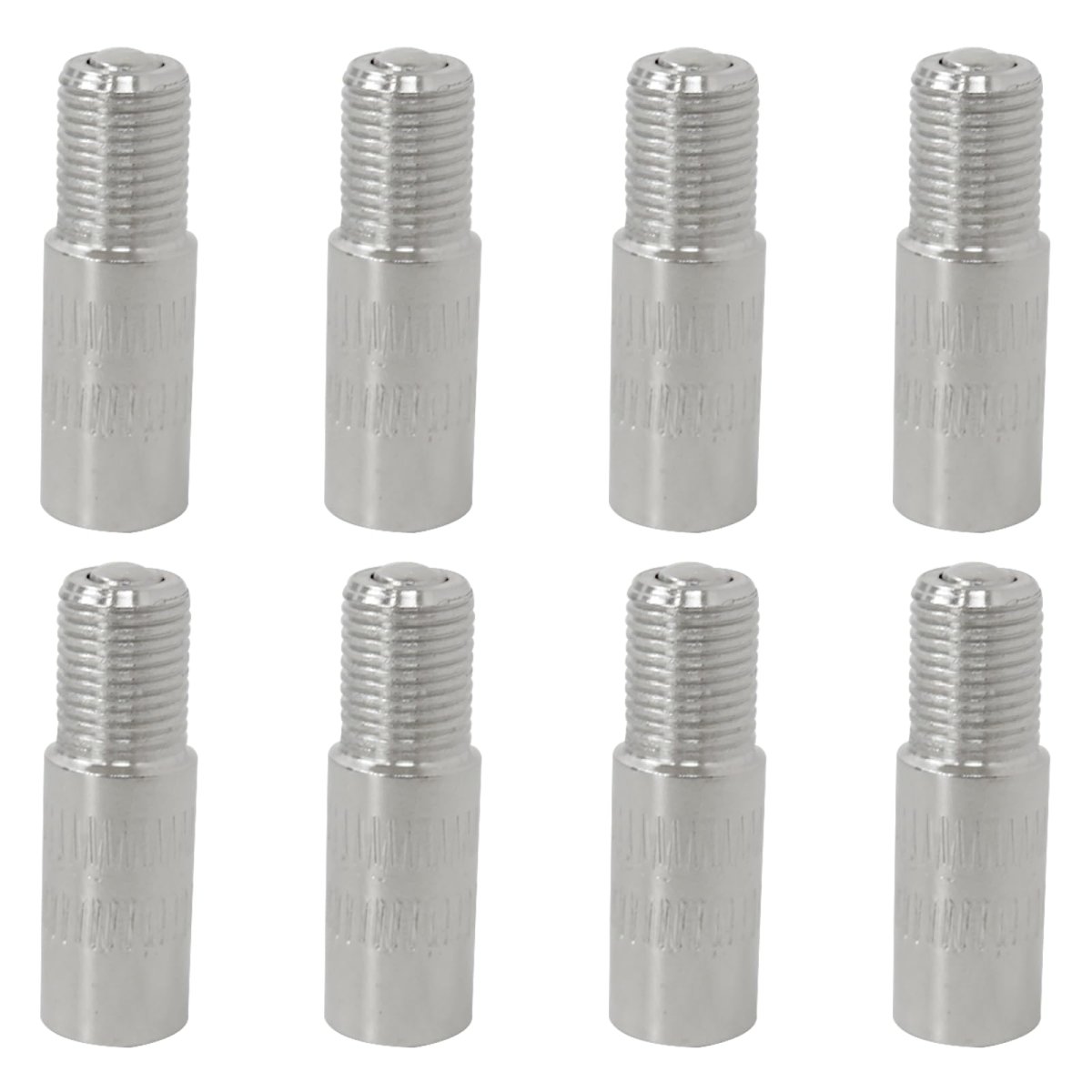 27mm Brass Tire Valve Stem Extensions For Cars Electric Scooters And Motorcycles Silver Caps Pressure Control 8 Pieces