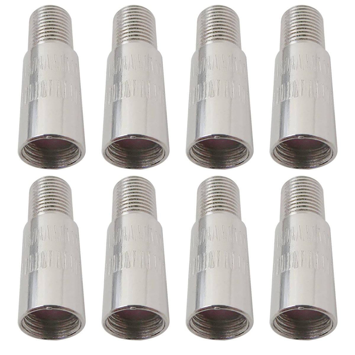 27mm Brass Tire Valve Stem Extensions For Cars Electric Scooters And Motorcycles Silver Caps Pressure Control 8 Pieces