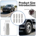 27mm Brass Tire Valve Stem Extensions For Cars Electric Scooters And Motorcycles Silver Caps Pressure Control 8 Pieces