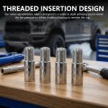 27mm Brass Tire Valve Stem Extensions For Cars Electric Scooters And Motorcycles Silver Caps Pressure Control 8 Pieces
