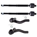 4-piece Inner Tie Rod End Outer Fit 2000-2005 For Toyota Echo 
