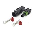 Muyi 10 Kit Pin Way Waterproof Electrical Connector Green Seal Red Insert 1 5mm Series Terminals Heat Shrink Quick Locking Wire 