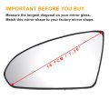 Car Rearview Left Driver Side Mirror Glass Replacement W Backing Plate Convex Heated White For Nissan Primera 2002-2008