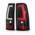 Neon Tube Led Tail Light Lamp Assembly For 1999-2002 Chevy Silverado 1999-2006 Gmc Sierra 1500 2500 3500 Matte Black Housing 
