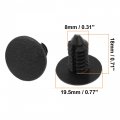 Uxcell Car Door Fender 8mm Hole Push Plastic Rivets Fastener Black 100 Pcs