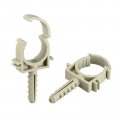 32mm Dia Pipe Clamps Clips Ppr Hose Fittings Tube Holder With Lock And Expanded Particles Screw Gray 8 Pcs 