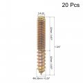 Uxcell 1 4-20 X 1-3 4 Hanger Bolts Double Head Dowel Screw For Wood Furniture 20pcs