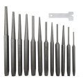 Usonline911 Premium 16pc Forged Steel Punch Chisel Set Pin Tapered Center Cold Roll Pouch