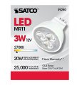 Satco S9280 6 Bulbs 3w Led Mr11 2700k 25 Deg Beam Spread 25000 Average Rated Hours 210 Lumens Gu4 Base 12 Volt Ac Dc