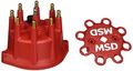 8431 Red Distributor Cap With Brass Terminals And Voltage Insulating Material For Pn 8570 8545 8546 
