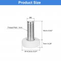 Uxcell 25pcs M6x16mm Threaded Knurled Thumb Screws Zinc Plated Carbon Steel Clamping Knobs Grip Plastic Round Head Thumbscrews