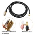 Flexible Stainless Steel 200cm 79 Tire Valve Connect Pipe Air Chuck Inflator Extension Rubber Hose For Car Motorbike Quick