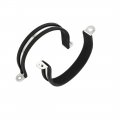 Uxcell 60mm Dia Rubber Lined U Shaped 304 Stainless Steel Pipe Clip Hose Clamp 4pcs