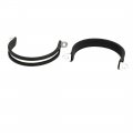 Uxcell 60mm Dia Rubber Lined U Shaped 304 Stainless Steel Pipe Clip Hose Clamp 4pcs