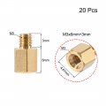 Uxcell M3x6mm 3mm Male-female Brass Hex Pcb Motherboard Spacer Standoff For Fpv Drone Quadcopter Computer Circuit Board 20pcs