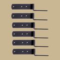 6 Shutter Strap Hinge Black Steel Galvanized Renovators Supply 