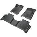 3pcs Front And Rear Car Floor Mats Black Tpe Replacement For Colorado Canyon Crew Cab 2023-2026 