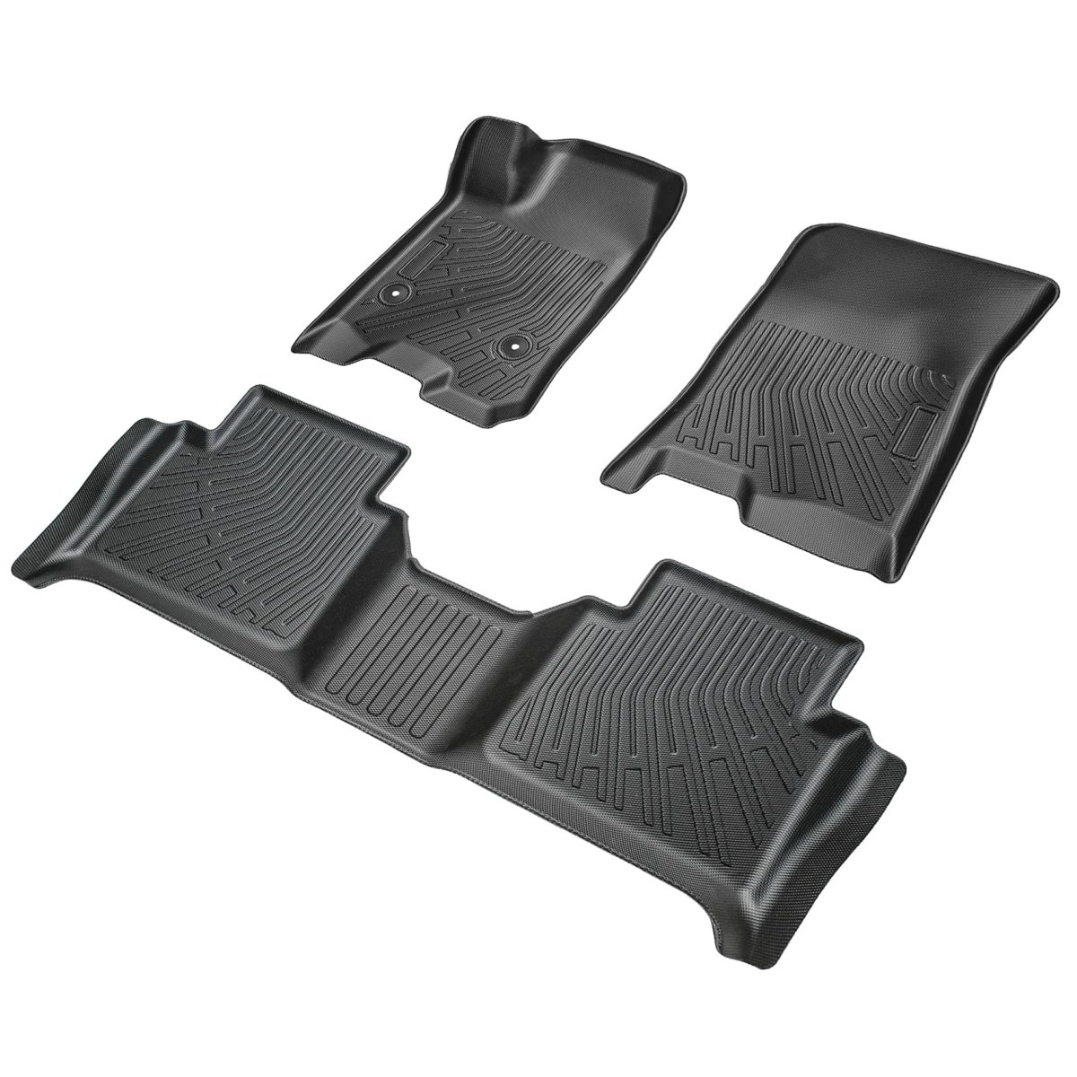 3pcs Car Floor Mats For Colorado And Canyon Crew Cab 2023 2026 Front Rear Tpe Black Vehicle Specific Fit