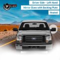 Driver Left Side Mirror Glass Assembly With Plastic Back Plate Heated Compatible 2004-2010 Ford F150 2006-2008 Lincoln Mark Lt