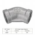Uxcell Pipe Fitting 45 Degree Elbow 3 8 Npt Female Thread Hose Connector Adapter 304 Stainless Steel Pack Of 2