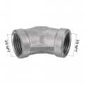 Uxcell Pipe Fitting 45 Degree Elbow 3 8 Npt Female Thread Hose Connector Adapter 304 Stainless Steel Pack Of 2