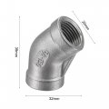 Uxcell Pipe Fitting 45 Degree Elbow 3 8 Npt Female Thread Hose Connector Adapter 304 Stainless Steel Pack Of 2