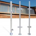 Pandair Glass Railing Post Stairs Pool Fence Balustrade W Rubber Pads Stainless Steel 316 Clip For Balcony Deck Stair 43 End 