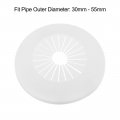 Uxcell Pipe Cover Decoration 2pcs 30mm-55mm Pp Plastic Escutcheon Collar Water Drain Line White