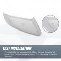 X Autohaux Car Rear View Left Driver Side Mirror Cover Cap Replacement White For Honda Civic 2016-2021 Guard Covers Exterior