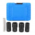 5pcs Twist Socket Set Locking Wheel Nut Bolt Stud Extractor Removers 17mm 19mm 21mm 22mm