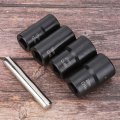 5pcs Twist Socket Set Locking Wheel Nut Bolt Stud Extractor Removers 17mm 19mm 21mm 22mm