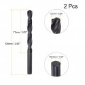 Uxcell 6542 High Speed Steel Straight Shank Twist Jobber Drill Bit Fully Ground Black Oxide Bits 9 2mm Diameter 125mm Total