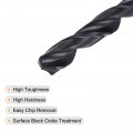 Uxcell 6542 High Speed Steel Straight Shank Twist Jobber Drill Bit Fully Ground Black Oxide Bits 9 2mm Diameter 125mm Total