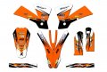 2003-2004 Sx Velocity Orange Senge Graphics Base Kit For Ktm 