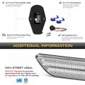 Vipmotoz 5pc Full Led Amber Roof Cab Clearance Running Lights Compatible With 1984-1996 Ford F150 F250 F350 Pickup Chrome