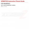 Vipmotoz Bright White Smd Full Led License Plate Tag Lights Compatible With 2014-2023 Maserati Ghibli Chrome Housing Clear Lens