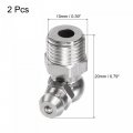 Uxcell 304 Stainless Steel 90 Degree Grease Fitting M10 X 1mm Thread Hydraulic Accessories 2pcs